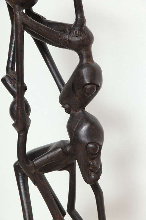 Africain Grande sculpture africaine en bois en vente