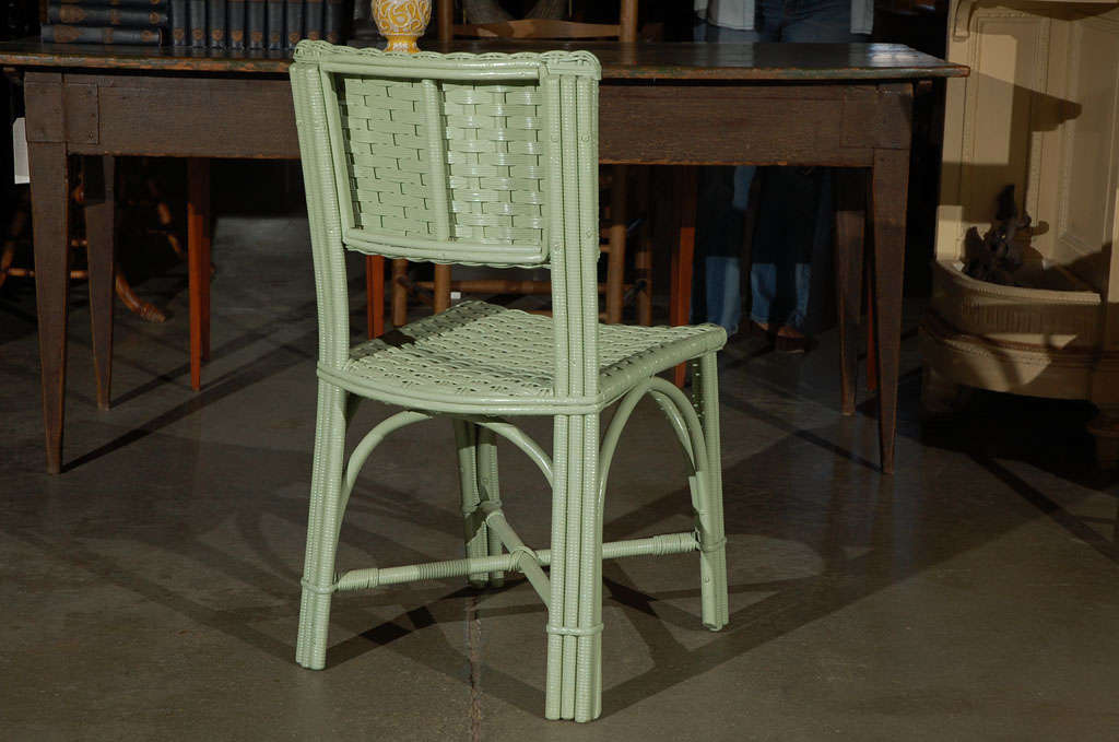 Wicker Table and Four Chairs 2