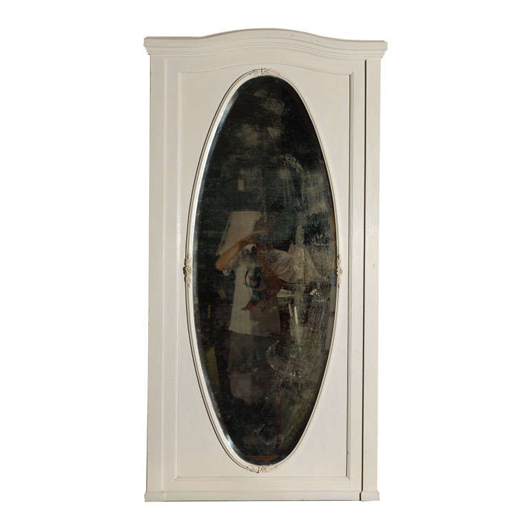 Large Oval Wall Mirror In Painted Frame For At 1stdibs Large Oval Wall Mirror In Painted Frame For