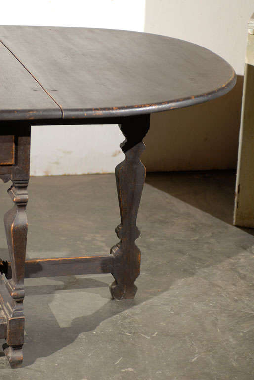 18th Century Swedish Period Baroque Gateleg Table In Good Condition In Atlanta, GA