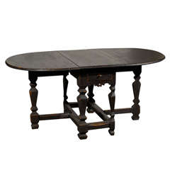 18th Century Swedish Period Baroque Gateleg Table