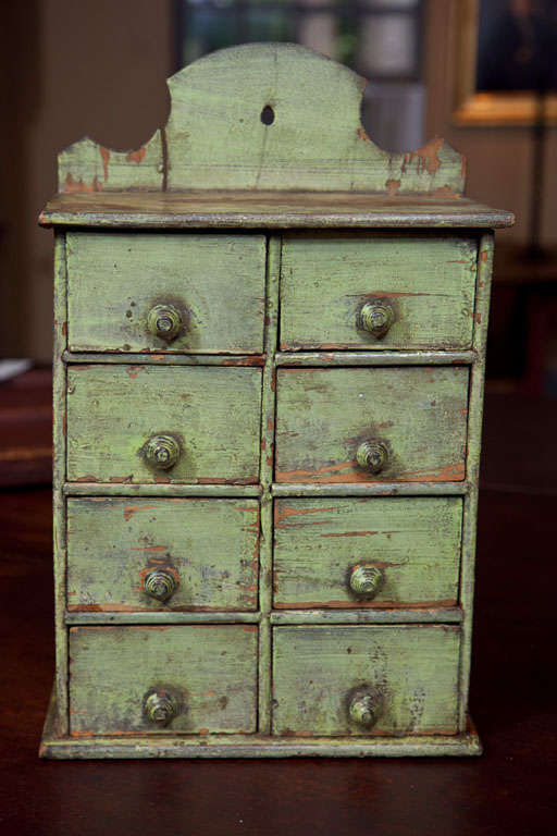 American 19th C.  Painted  Spice Chest For Sale