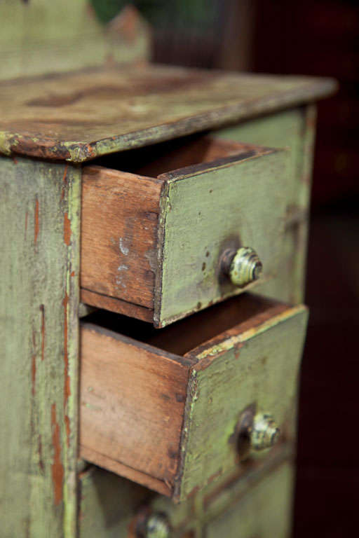 19th Century 19th C.  Painted  Spice Chest For Sale