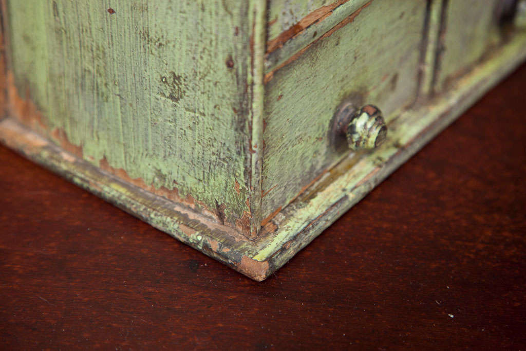19th C.  Painted  Spice Chest For Sale 1