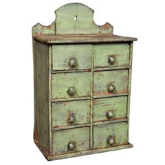 19th C.  Painted  Spice Chest