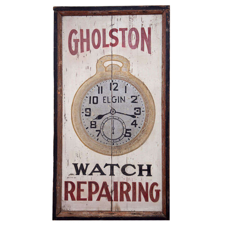 Pocket Watch Trade Sign For Sale