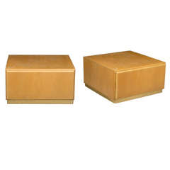 Pair Milo Baughman for Thayer Coggin Cube Side Tables