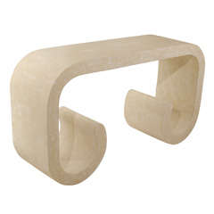Vintage Stone Scroll Console