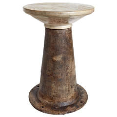 Industrial Machine Mount Side Table, circa 1940