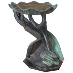 Vintage Bronze Birdbath