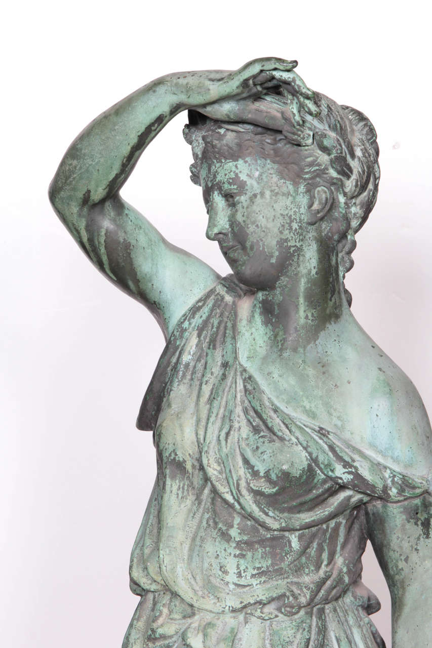 Bronze Figure of a Woman and Child Representing Spring In Excellent Condition For Sale In New York, NY