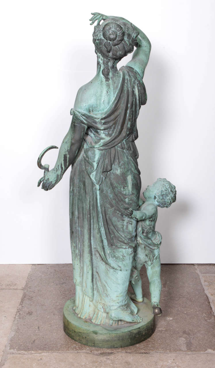 Bronze Figure of a Woman and Child Representing Spring For Sale 1