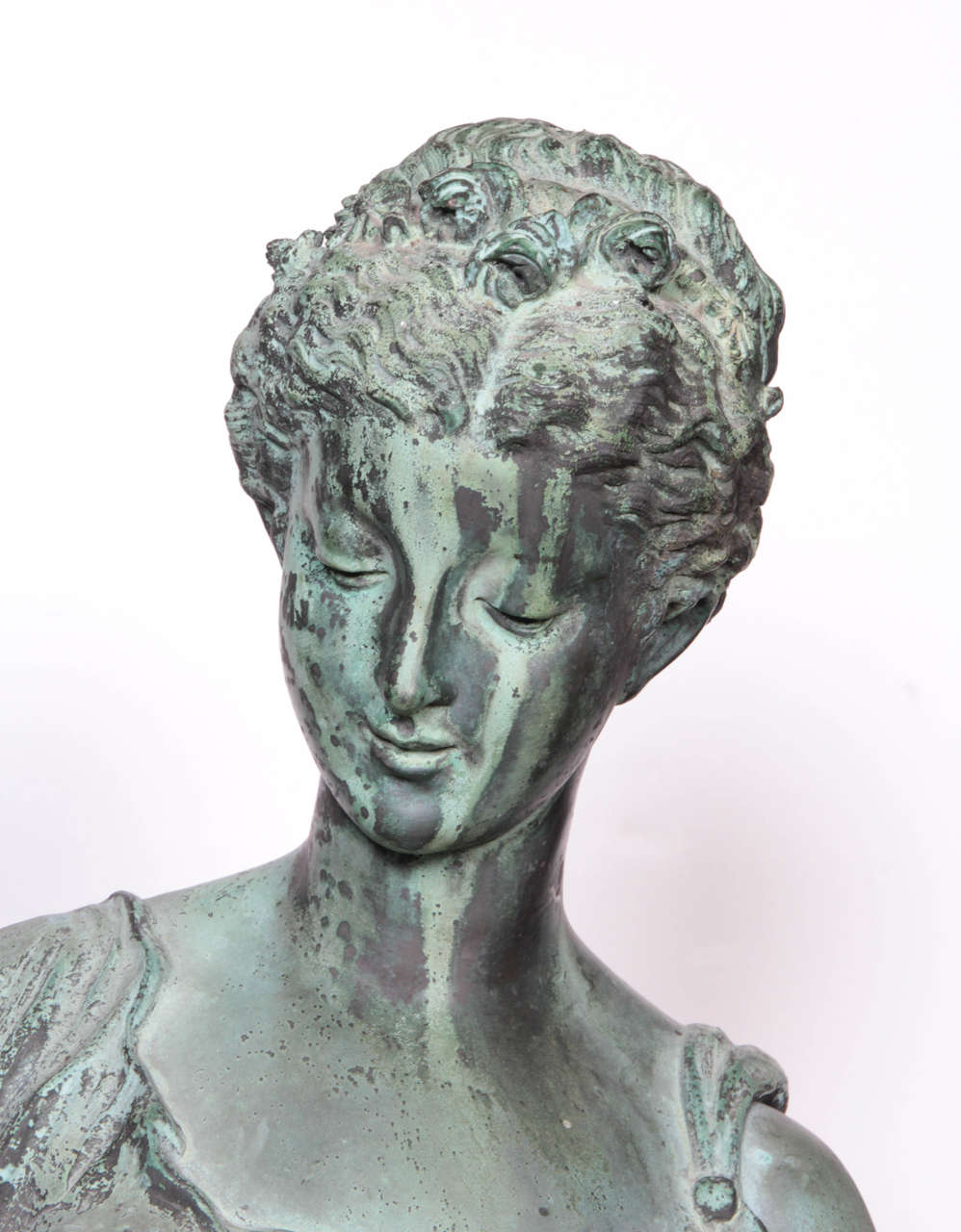 French Bronze Figure of a Woman and Child Representing Summer For Sale