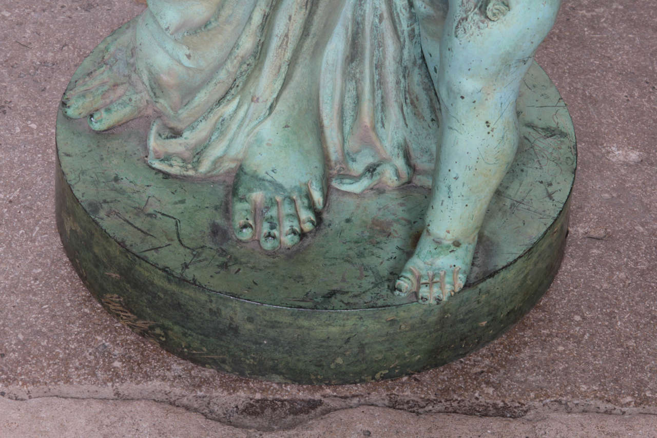 20th Century Bronze Figure of a Woman and Child Representing Summer For Sale