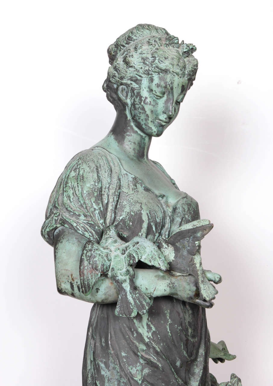 Bronze Figure of a Woman and Child Representing Summer For Sale 1