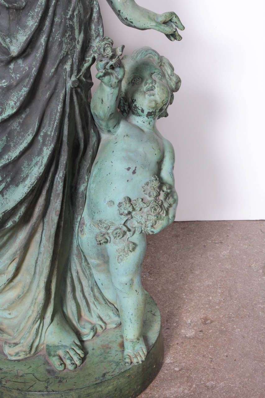 Bronze Figure of a Woman and Child Representing Summer For Sale 2