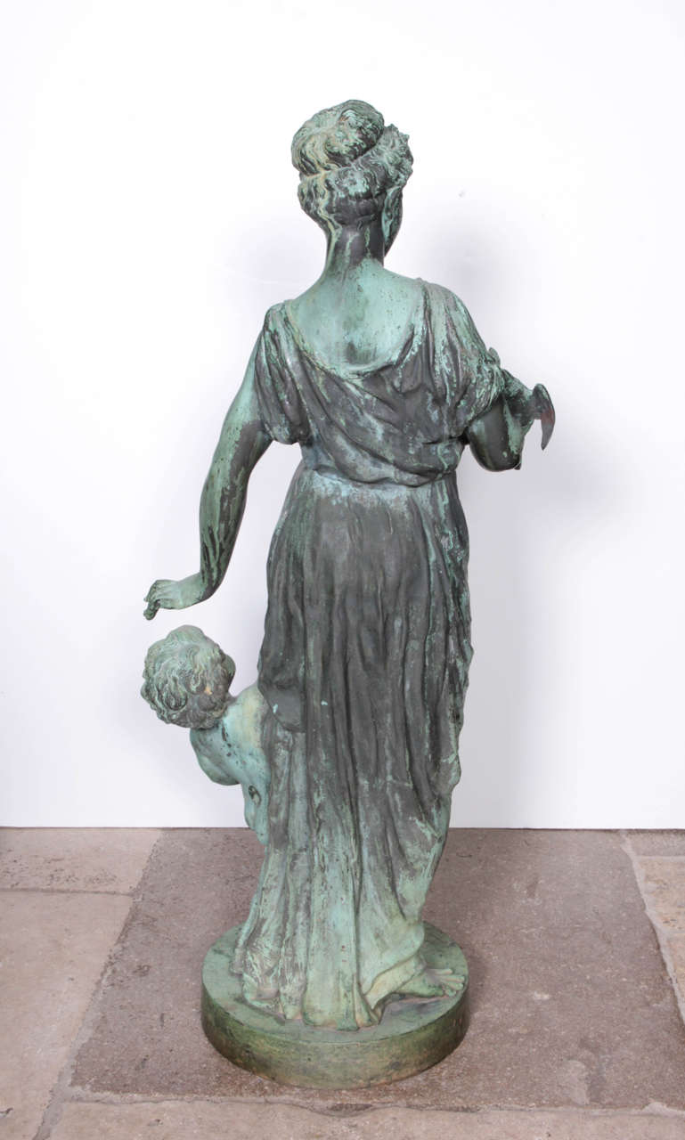 Bronze Figure of a Woman and Child Representing Summer For Sale 3