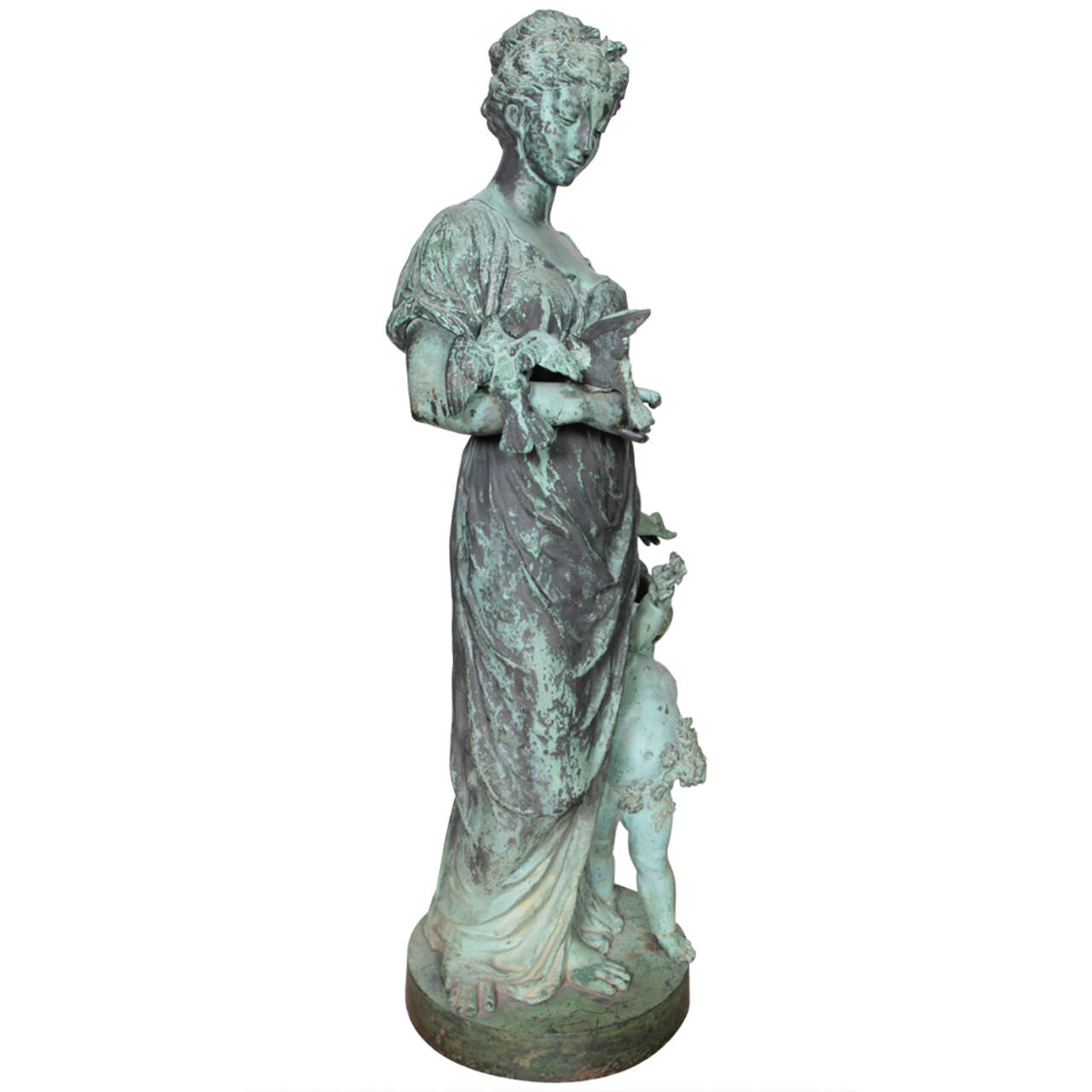 Bronze Figure of a Woman and Child Representing Summer For Sale