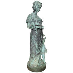 Bronze Figure of a Woman and Child Representing Summer