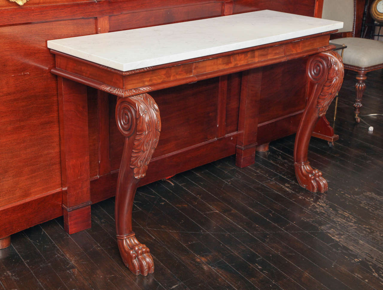 William IV Early 19th Century English, Mahogany Console For Sale