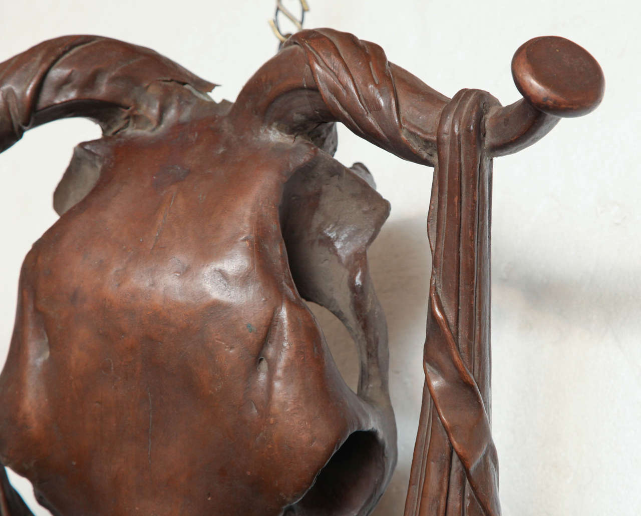 Bronzed Metal Bulls Skull after the Antique For Sale 1