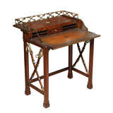 CHIPPENDALE style MILITARY WRITTING DESK