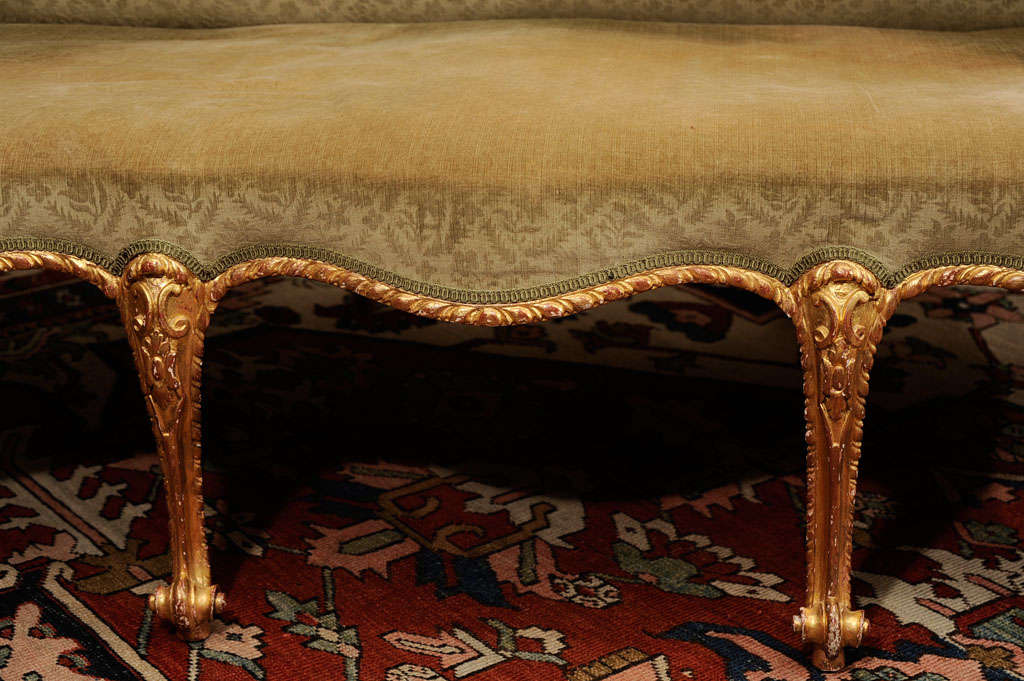 18th Century and Earlier A George III Giltwood Sofa In The Manner Of John Cobb For Sale