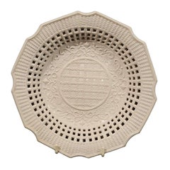 A Pierced Saltglaze (Saltglazed) Octagonal Dish