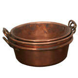 19th Century French Copper Rendering Pots