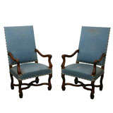 Pair of Mahogany Throne Chairs