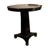 Ebonized Round Occasional Art Deco Table