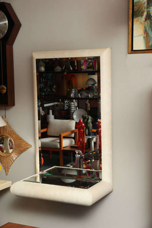 Springer Style Mirror Console in Faux Lizard