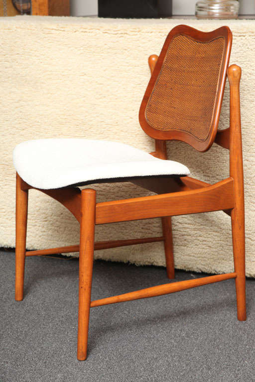 Mid-20th Century SIX Arne Vodder Teak & Cane Dining Chairs