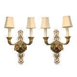 A Pair of Gilt Bronze Sconces