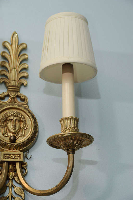 A Pair of Neoclassical Two Arm Sconces