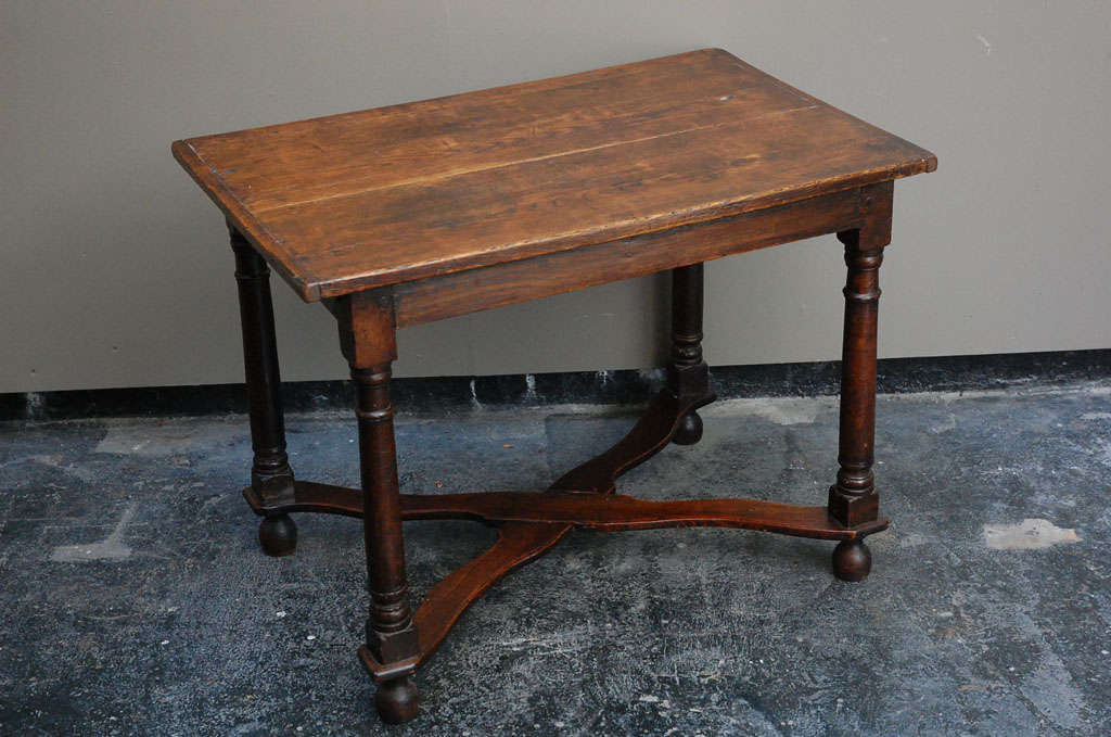 English William and Mary Period Cross-stretchered Oak Table