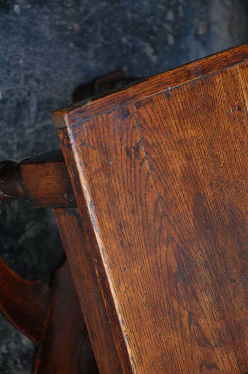 William and Mary Period Cross-stretchered Oak Table 1