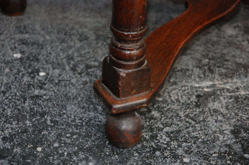 William and Mary Period Cross-stretchered Oak Table 2