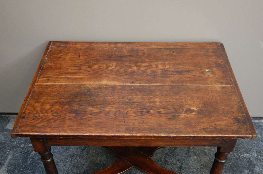 William and Mary Period Cross-stretchered Oak Table 3