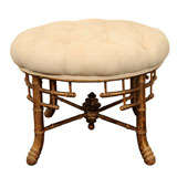 Napoleon III Giltwood Faux Bamboo Stool