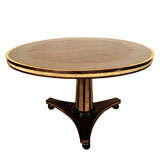 Neoclassical Center Table with Faux Porphyry Inset Top