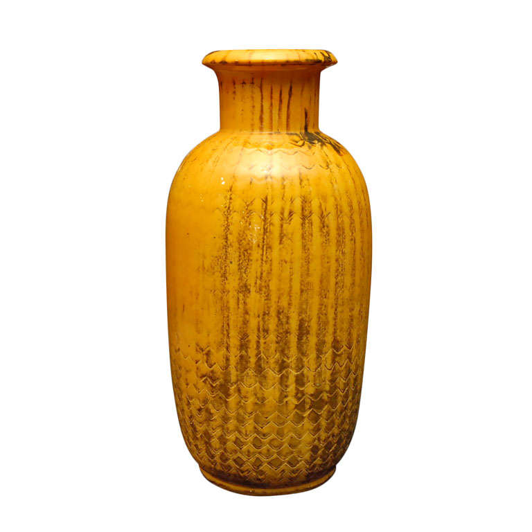 Kähler Yellow Pottery Vase 