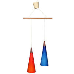Orange and Blue Pendant Lamps