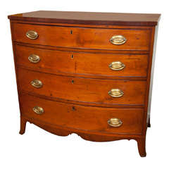 George III Mahogany Bow Front Chest of Drawers