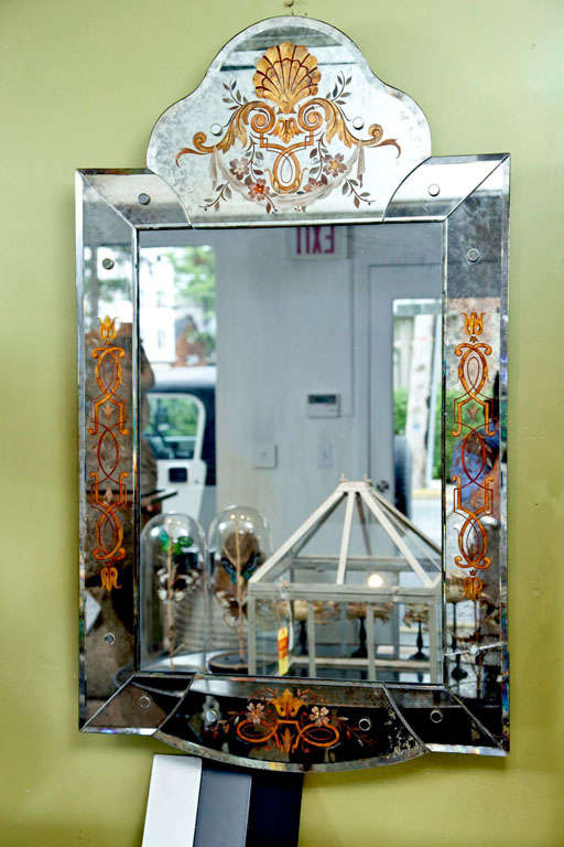 French Venetian Style Mirror For Sale