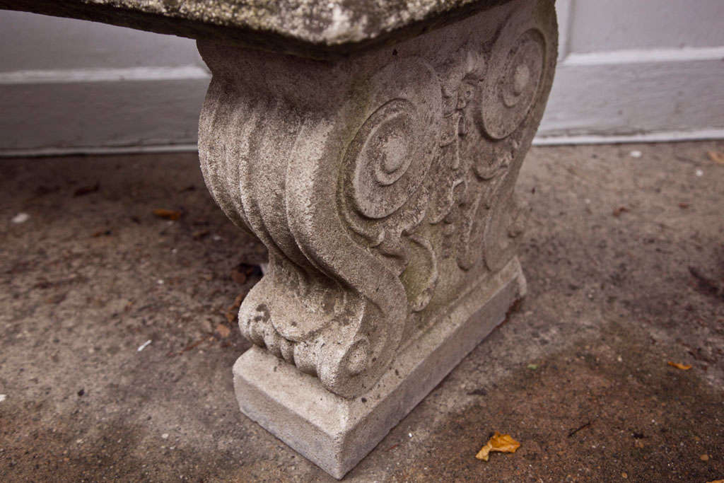 Pair of Cast Stone Garden Benches 2