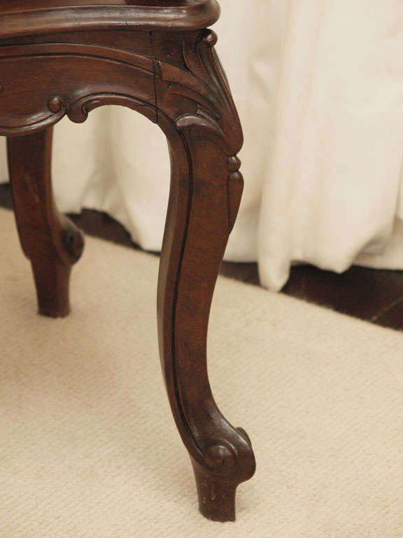  Only One Continental Rosewood Armchair For Sale 4