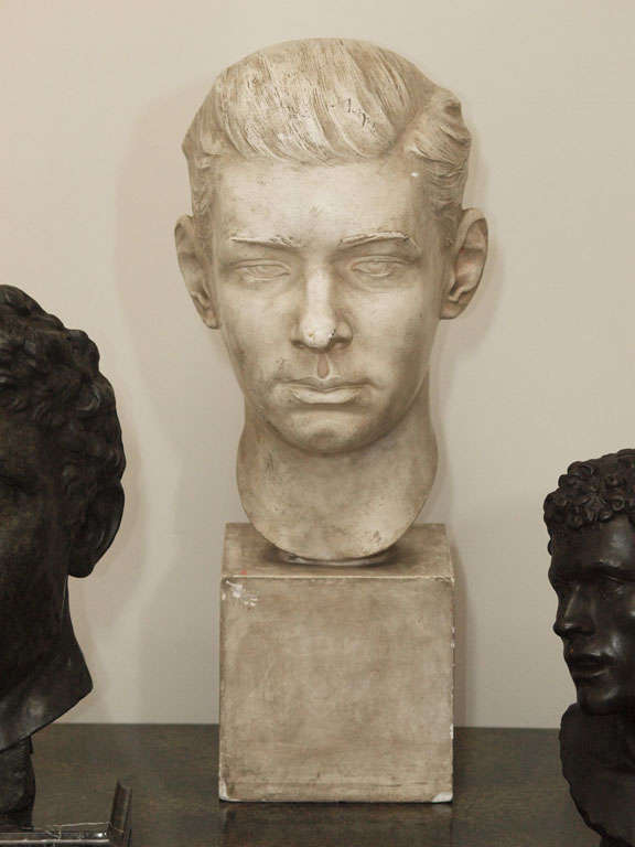 20th Century A Collection of Busts in Bronze and Plaster For Sale