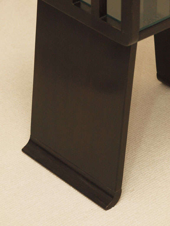 Mid-20th Century Pair Asian-inspired End Tables in Ebonized Wood