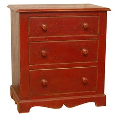 Antique Small Canadian Three Drawer Commode